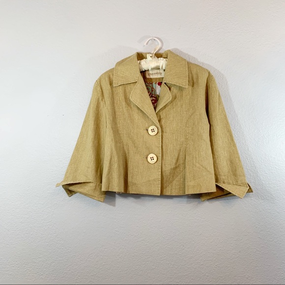 Maestro Cropped Linen Blend Jacket